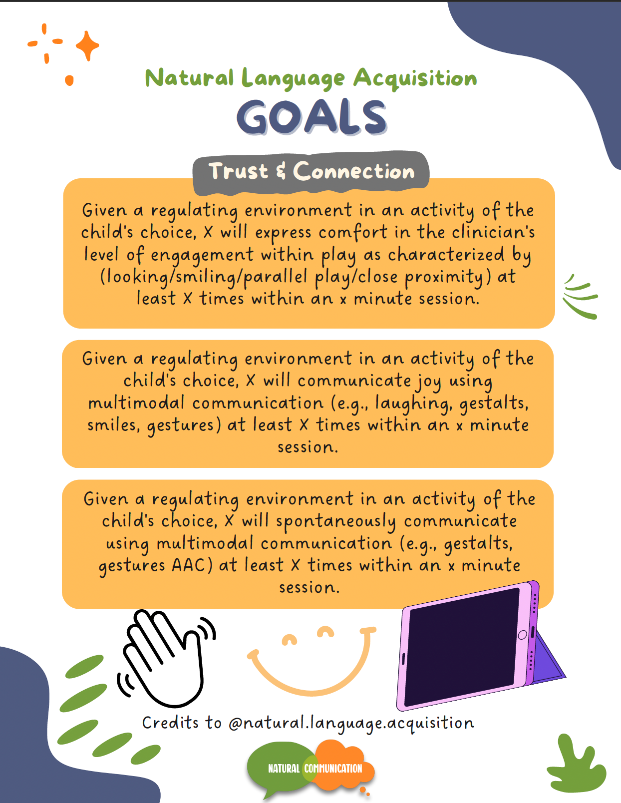 FREE Trust & Connection Example Goals - English