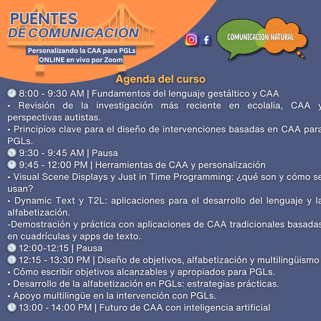 Puentes de Comunicación: CAA para PGLs ONLINE